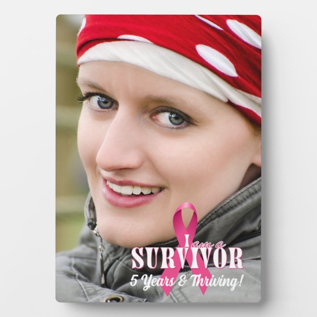5x7 Vert Survivor Breast Cancer Awareness Plaque (Front)