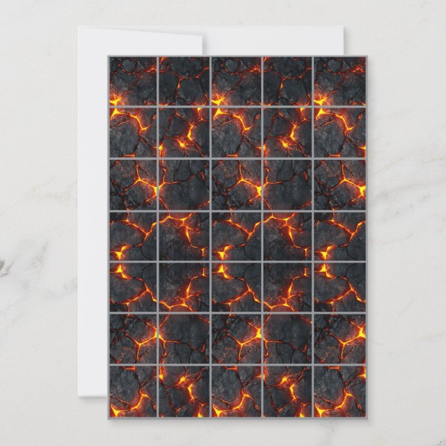 5x7 Volcanic Paper Gridmap Invitation (Front)