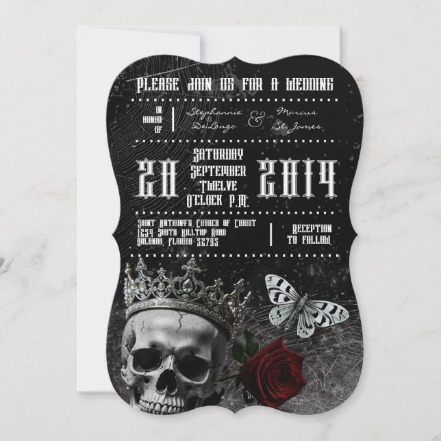 5x7 Wedding Invitation Haunting Adeline Zade Meado (Front)