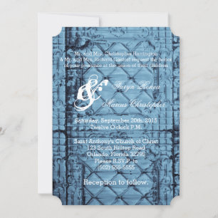 5x7 Wedding Invitation Rustic Tin Panel Ceiling Co