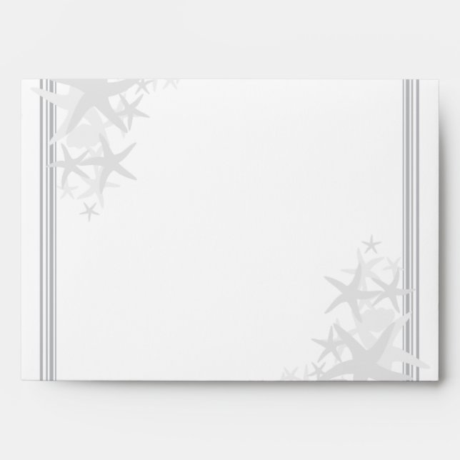 5x7 White Outside Summer Love and Sea Shell Envelope (Front)