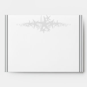 5x7 White Outside Summer Love and Sea Shells Envelopes