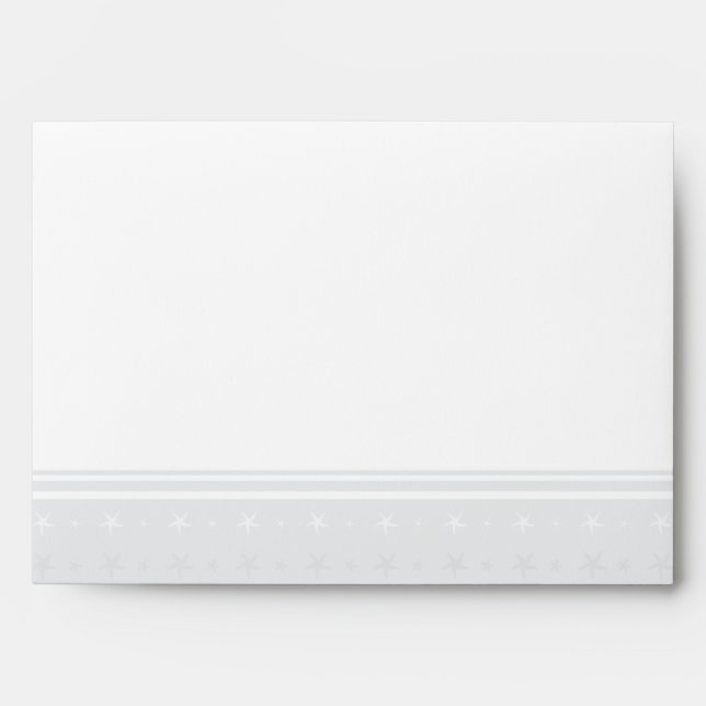 5x7 White Shells Summer Love and Sea Shell Envelopes (Front)