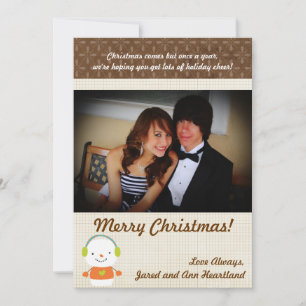 5x7 Winter Snowman winter Snow Invitation