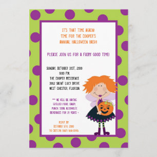 5x7 Witch Halloween Bash Party Invitation