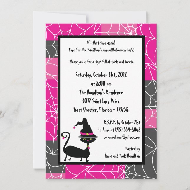 5x7 Witchy Ways Halloween Party Invitation (Front)