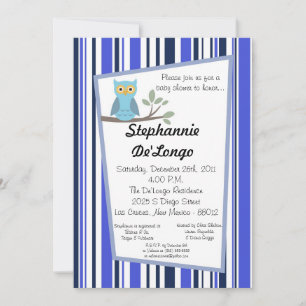 5x7 Woodland Forrest Owl Baby Shower Invitation