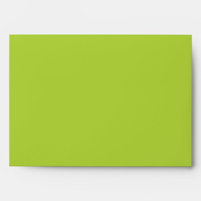 5x7 Woodland Green Outside Orange Inside Envelope (Front)