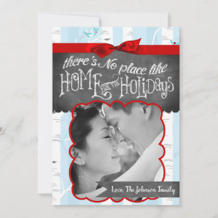 5x7 XMAS Christmas Birch Tree Winter PHOTO Card