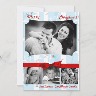 5x7 XMAS Christmas Birch Tree Winter PHOTO Card