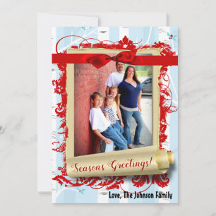 5x7 XMAS Christmas Birch Tree Winter PHOTO Card