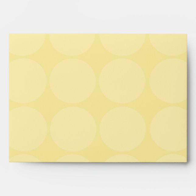 5x7 Yellow Polka Dot Outside Strip Inside Envelope (Front)