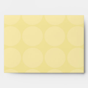 5x7 Yellow Polka Dot Outside White Inside Envelope