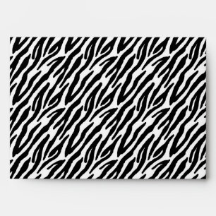 5x7 Zebra Print Outside Black Inside Envelope
