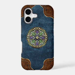 [600] Celtic Cross [Gold with Black Enamel]