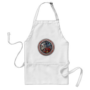 [600] Celtic Treasures - Three Dogs on Silver Standard Apron
