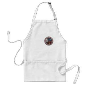 [600] Celtic Treasures - Three Dogs on Silver Standard Apron