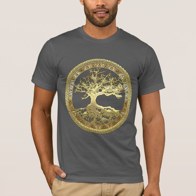 [600] Celtic Tree of Life [Gold] T-Shirt (Front)