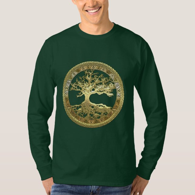 [600] Celtic Tree of Life [Gold] T-Shirt (Front)