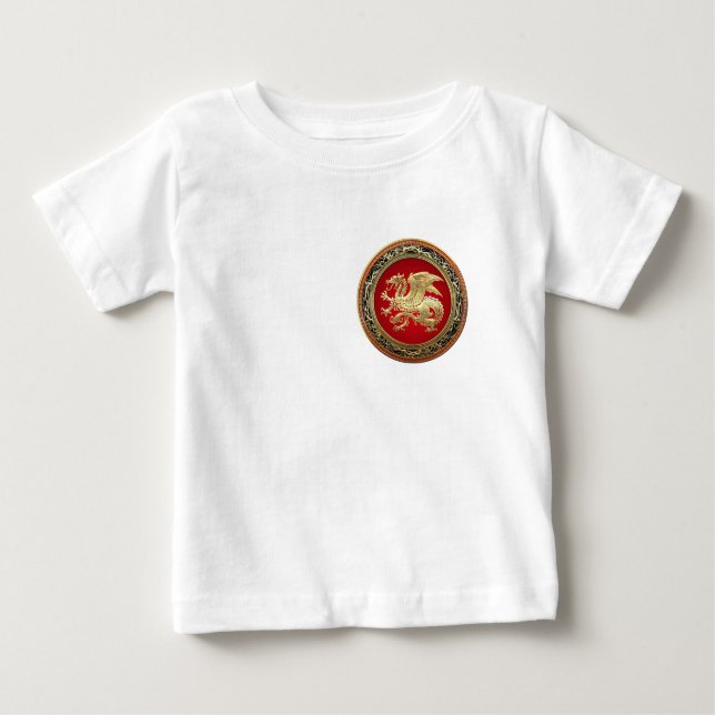 [600] Icelandic Dragon, Landvættir [Gold] Baby T-Shirt (Front)