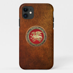[600] Icelandic Dragon, Landvættir [Gold] iPhone 11 Case