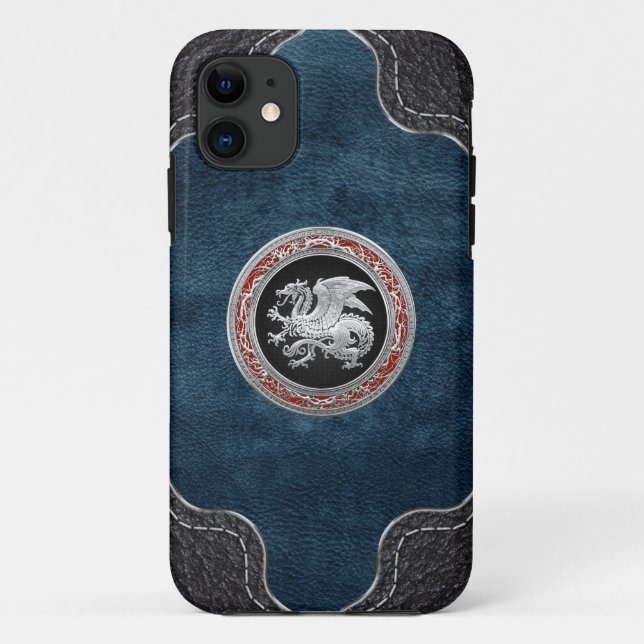 [600] Icelandic Dragon, Landvættir [Silver] Case-Mate iPhone Case (Back)