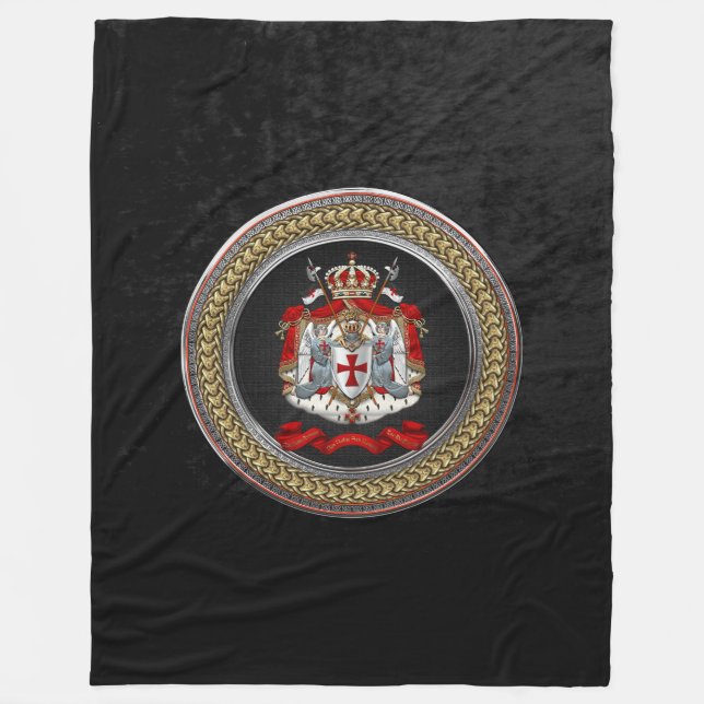 [600] Knights Templar Coat of Arms Fleece Blanket (Front)