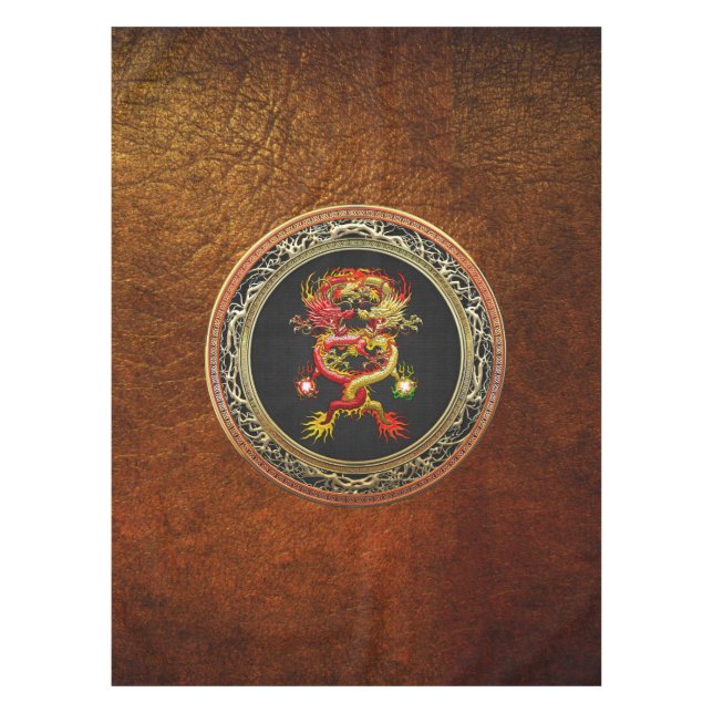 [600] Red and Yellow Dragons Tablecloth (Front)