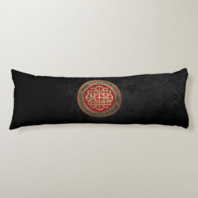 [600] Sacred Celtic Gold Knot Cross Body Cushion (Front)