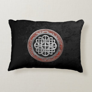 [600] Sacred Celtic Silver Knot Cross Decorative Cushion