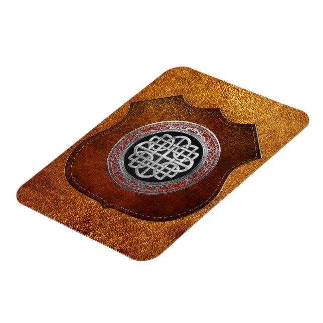 [600] Sacred Celtic Silver Knot Cross Magnet (Left Side)