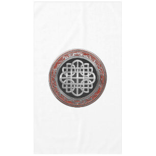 [600] Sacred Celtic Silver Knot Cross Tablecloth