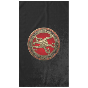 [600] Sacred Gold Octopus in Defensive Posture Tablecloth