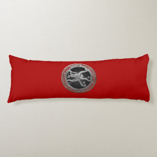 [600] Sacred Silver Octopus in Defensive Posture Body Cushion