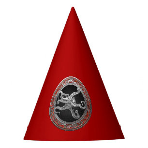 [600] Sacred Silver Octopus in Defensive Posture Party Hat