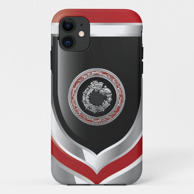 [600] Serpent God Quetzalcoatl [Silver] Case-Mate iPhone Case (Back)