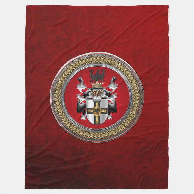 [600] Teutonic Order Coat of Arms Fleece Blanket (Front)