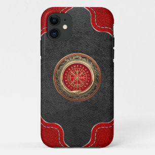 [600] Vegvisir - Viking Gold Magic Runic Compass Case-Mate iPhone Case