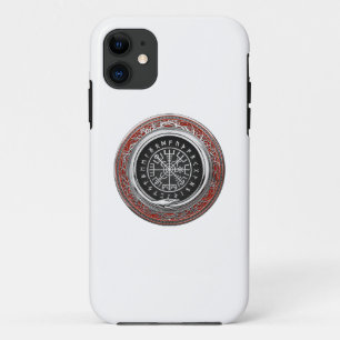 [600] Vegvisir - Viking Silver Magic Runic Compass Case-Mate iPhone Case