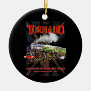 60163 Tornado Vintage Steam Train Locomotive Ceramic Tree Decoration