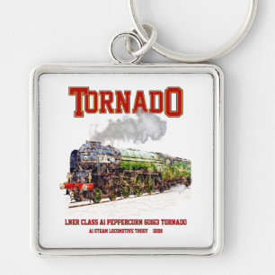 60163 Tornado Vintage Steam Train Locomotive Key Ring
