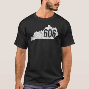 606 Kentucky Map Morehead Pikeville Middlesborough T-Shirt