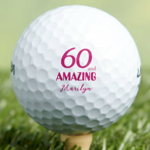 60 and Amazing CoWorker Gift – 60th Birthday Golf Balls