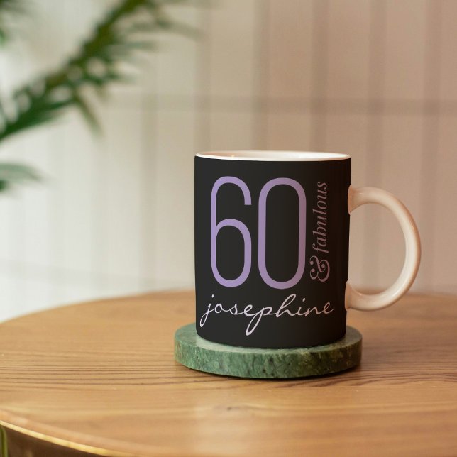 60 and Fabulous 60th Birthday Gift Coffee Mug (Creator Uploaded)