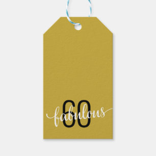 60 and Fabulous 60th Birthday Gift Tags