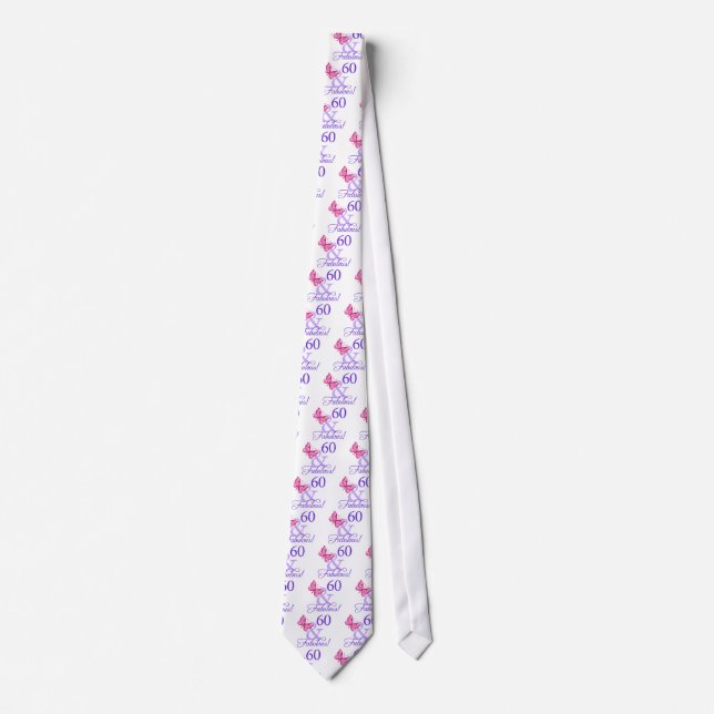 60 And Fabulous Birthday Tie (Front)