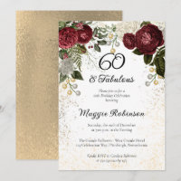 60 and Fabulous Glam Rose Floral Birthday Party