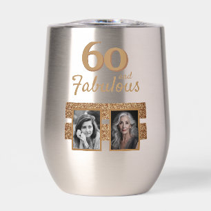60 and Fabulous Gold Glitter 2 Photo 60th Birthday