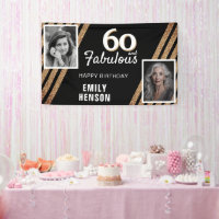 60 and Fabulous Gold Glitter 2 Photo 60th Birthday