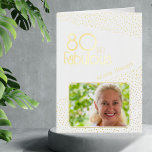 60 and Fabulous Gold Glitter Photo 60th Birthday Foil Greeting Card<br><div class="desc">60 and Fabulous Gold Glitter Photo 60th Birthday Card. Modern birthday card with trendy typography and real foil gold glitter spots and text. The design has a custom photo and name. You can change or erase the text inside. Make a personalised 60th birthday card for a milestone birthday.</div>
